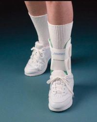Ankle Braces & Supports Left * Air-Stirrup ankle brace for use with sprains, fractures and chronic instability * Resists inversion without affecting flexion * Anatomically contoured to conform to the ankle with minimum bulk * Comfort and security encourage early reform to function *