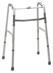 Walkers - Single Buttton Without Wheels
* Single-button release allows quick, one-hand folding
* Cross brace is located near hand grips to allow for full stride
* Sturdy 1