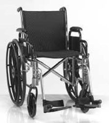Wheelchairs - Lightw Ultra Lightweight: 32 Lbs * Padded nylon arms * Dual axles to convert to hemi * Adjustable front castor fork * Invacare compatible * Shipping Carton Size: 38