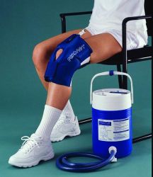 CRYO Systems & Cuffs Knee Pediatric Cuff & Cooler * System features simultaneous cold and compression to minimize swelling and pain * Insulated jug holds up to 4 liters of ice *