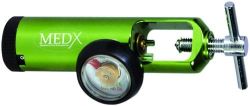 Oxygen Regulators STANDARD SIZE D/E CYLINDERS (BARB OUTLET) * 0-8 LPM * High strength lightweight aluminum alloy body with all brass core * Green * CGA 870 yoke and CGA 540 nut & nipple * 6 year warranty * Click style and easy to read flow rates * Laser etched: no labels to come off * Protected contents, gauge * Ribbed flow selector for better grip * Viton rubber yoke seal with brass ring *