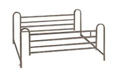 Bed Rails & Fall Protectors With 4 Bars * Insert adapter in rail receptacle allows for use with 7/8? or 1