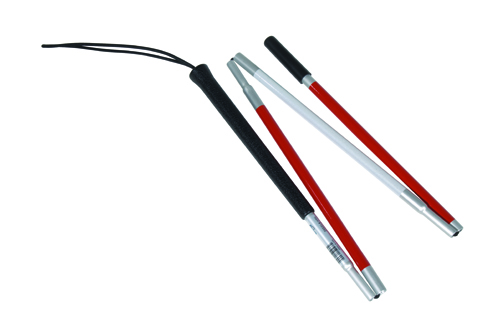 Canes - Blind Mans High quality four section aluminum construction *Shaft covered with white and red reflective tape for night visibility *Cane length: 45.75