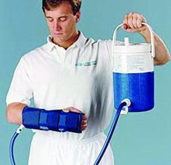Wrist Braces & Support Hand & Wrist Cuff & Cooler * System features simultaneous cold and compression to minimize swelling and pain * Insulated jug holds up to 4 liters of ice *