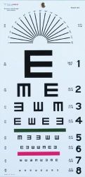Eye Charts/Illuminat Illiterate * 20 ft. Test distance * Non-reflective matte finish * Size: 22