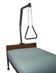 Trapeze Unit Standard - 250 Lb. Weight capacity * Clamps Only * Silver Vein steel tubing * Fully adjustable for height, horizontal position, and hand bar support distance * Frames attach easily to headboard * Plastic coated brackets protect bed finish *