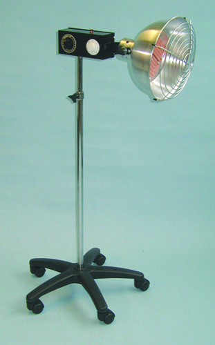 Lamps - Infrared PATIENT MODEL 250 WATT HEATING ELEMENT * Mobile W/Variable Heat Control * Features ceramic heaters that change color from coral to gray when energized * Nickel-chromium resistance wire embedded in ceramic casting provides uniform heat transmission, 96% thermal efficiency with low element surface temperature * Inner body of the element is filled with ceramic fiber insulation, which conserves energy, maximizes efficiency and minimizes heat build-up at the terminal area * Heat-up time is 3-9 minutes to reach 90% of maximum temperature * Height adjusts 35