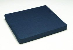 Cushions - Foam Designed to provide comfort and basic protection for the wheelchair bound patient. Ideal for institutional use *This cushion is available with a poly/cotton cover or incontinent medical grade vinyl cover *A medium density fire-retardant foam is used for this cushion *An optional solid seat insert is available *SUPPORTS 250 lbs. *Please specify when Ordering *Cover: Poly/Cotton - Medical Grade Vinyl *Color: Gray *Thickness: 3