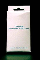Thermometer Probe Co PROBE COVERS * Non-Sterile Bx/100 * For use with digital thermometers * Clear plastic and disposable * Sanitary *