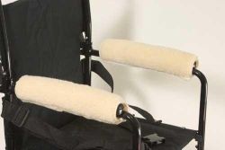 Wheelchair - Accesso Helps prevent achy arms and elbows * Attaches easily with hook and loop closure * Washable poly acrylic fabric * One pair 13.5