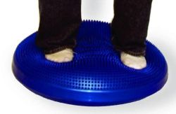 Balance Training 35 CM WIDE * Blue * 35cm vestibular disc can be used on the floor as a standing disc for balance training, proprioception and strengthening of the lower extremities * Inflates with standard pump * Tactile side offers user feedback and stimulation *