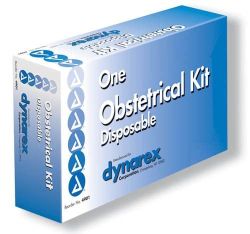 Obstetrical Kits Kit Contains: * 1 - Scalpel * 1 - Gloves (Pair) * 1 - OB pad * 1 - Lined underpad * 1 - Blanket * 1 - Towels * 4 - Gauze Sponges * 1 - Bulb syringe * 2 - Umbilical clamps * 1 - Apron * 1 - Plastic bags for placenta * 1 - Ties * 2 - Towelettes * Disposable *