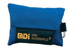 CPR Barrier Masks Royal * A CPR MicroshieldTM with one-way valve on a key chain in a handy nylon case * Latex-free