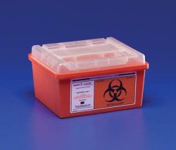Sharps-A-Gator Dispo COUNTER TOP UNITS * GALLON * Positive lock meets CDC, EPA, JCAH and OSHA guidelines * Clear top for viewing * Autoclavable and incinerable * A positive lock secures opening in closed position yielding maximum protection *
*5 1/2