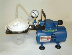 Suction Aspirators Aspirator pump on blue base stand with carry handle * Adjustable suction from 0-22