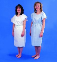 Gowns / Capes - Exam White Cs/50 * Modest, versatile front/back open design * 30