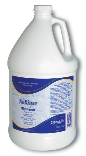 Rinse Free Soap & Shampoo Gallon * Completely cleans hair without water * No need to remove patient from bed * Eliminates odors * No rinsing required * Reduces labor cost * Easy to use: Apply until hair is completely wet, massage to lather, and thoroughly dry *