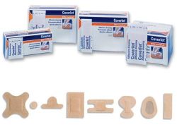 Beiersdorf Adhesive 4-Wing Bx/50 * Seals off wound, gives with movement * Conforms to body * Breathable woven fabric * Latex-Free