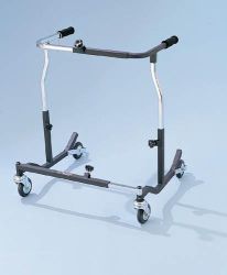 Walkers - Saftey Rollers Bariatric model * 500 lb weight capacity * Welded steel frame * Applying pressure to the handlebar activates braking mechanism * Ideal for patients with limited hand function and/or limited cognizance * Height adjustable in 1