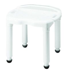 Bath& Shower Chair/Accessories Retail Pkg * Without Back * Can easily be assembled with no tools required * Can be unassembled quickly for traveling or communal bathroom situations * Weight capacity: 400 Lbs. * Aesthetically pleasing * No metal parts that will corrode or rust in the high moisture environment of a bathroom * Seat 20
