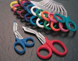 Bandage Scissors NON-RETAIL PACKAGING * Red * 7 1/2