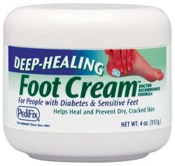 Heel Cushions & Pads Doctor-Recommended for Sensitive Feet * 4 oz. * 1/Pkg * Moisturizes skin, softens calluses and revitalizes feet with a non-greasy formula featuring mineral oil, urea, lanolin and vitamins A, D and E * Penetrates deeply to help heal dry, cracked areas - which is especially beneficial for people with diabetes and sensitive feet * Also works great on hands Shipping Carton Size: 9