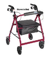 Rollator 4-Wheel with Pouch & Padded Seat Green -Drive