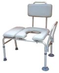 Transfer Bench & Commode Combination w/Padded Seat